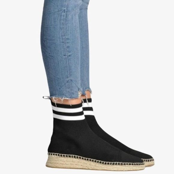 Authentic ALEXANDER WANG Black Dylan Stretch-Knit Sock Ankle Boots Size … - Picture 3 of 11